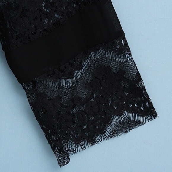 Black Lace Boho Kimono - Picture 4 of 7